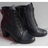 Skórzane szerokie botki tęgość G i H obcas 7.5 cm